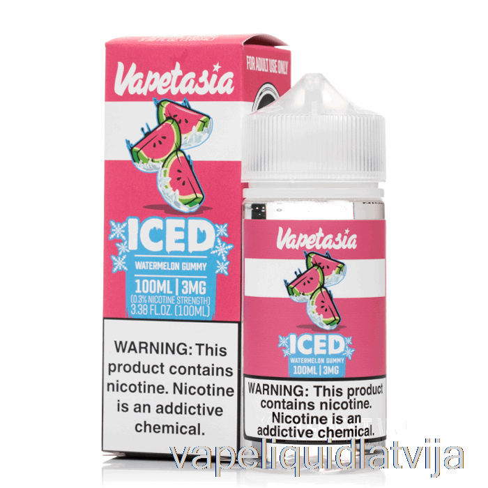 Ledus Arbūzs Gumijas - Vapetāzija - 100ml 0mg Vape šķidrums